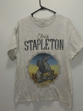 Chris Stapleton White Horse Graphic Short Sleeve Tee Large